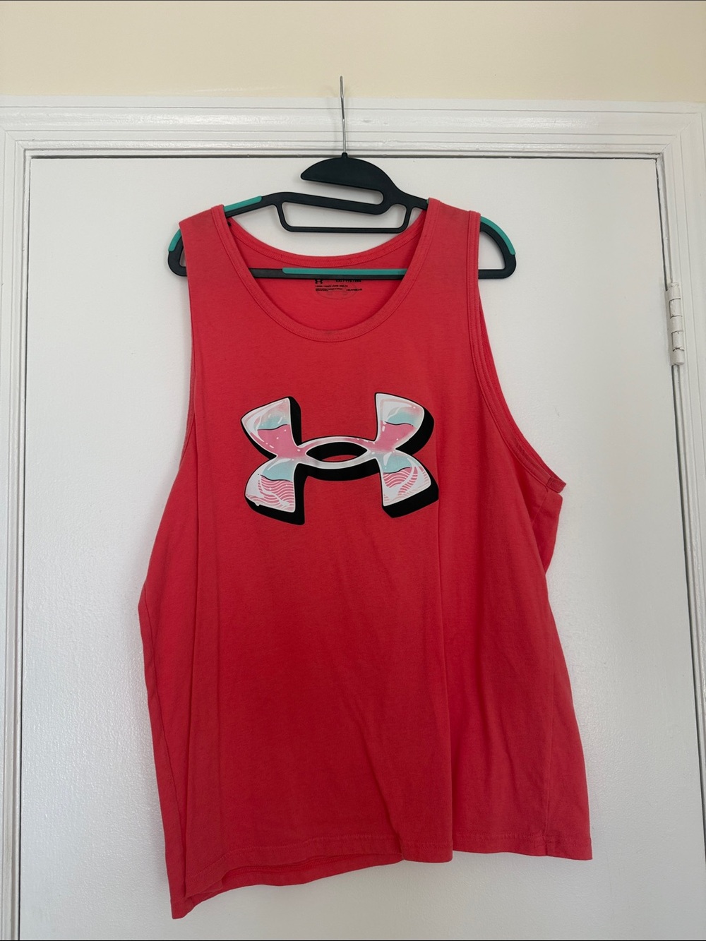 Under Armour Coral Red Tank with Holographic Logo